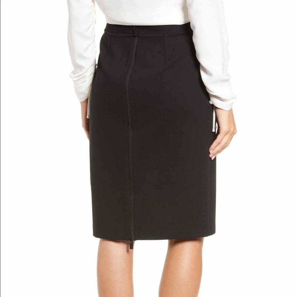 black Halogen exposed zipper pencil skirt, Sz6